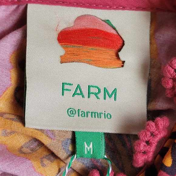 NWT Farm Rio Living Bloom Blush Short Sleeve Mini Dress - Picture 13 of 16